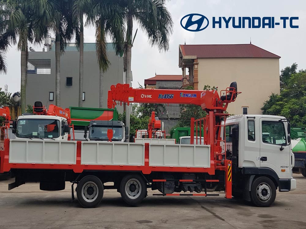 Xe tải Hyundai 3 chân rút HD240 gắn cẩu 5 tấn Kanglim KS1056